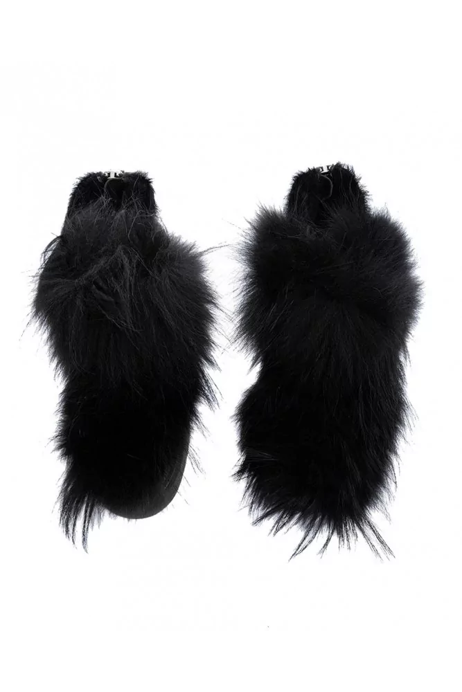 fur lined thigh high boots