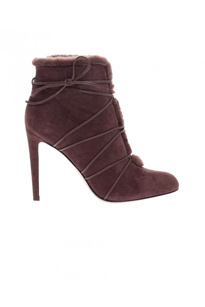 sheepskin heeled boots