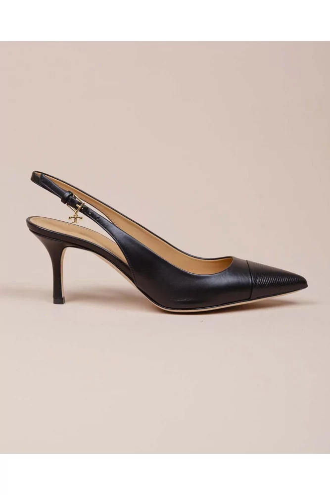 Penelope of Tory Burch - Leather pumps with toe-cap, black for women