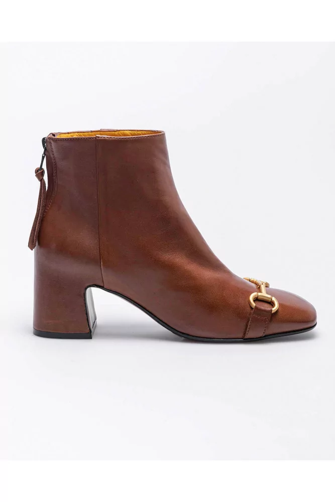 cognac colored women's booties