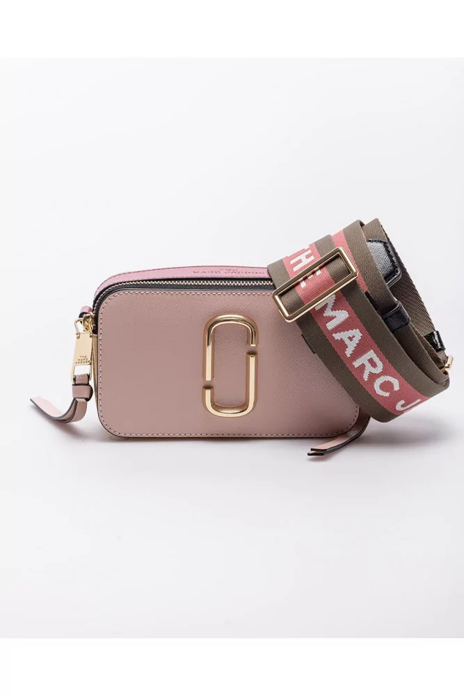 Marc Jacobs The Snapshot Panelled Leather Cross-body Bag In Khaki