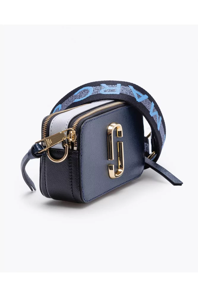 The Snapshot of Marc Jacobs - Beige, turquoise and cognac colored printed  leather rectangular bag with shoulder strap for women