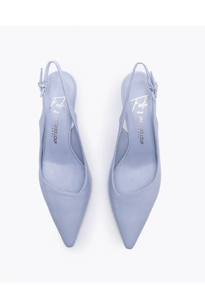 pale blue slingback shoes