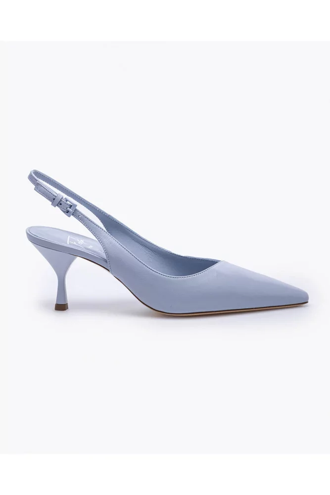 pale blue slingback shoes