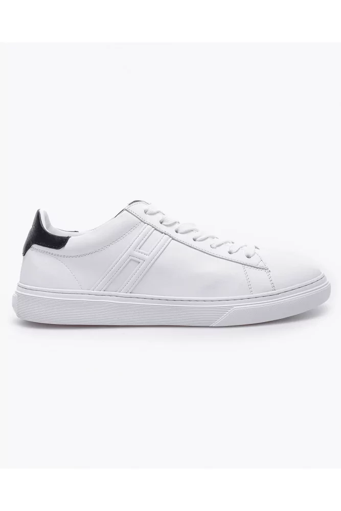 Weglaten Expertise zanger H365 of Hogan - White leather sneakers with black buttress and emphasized H  for men