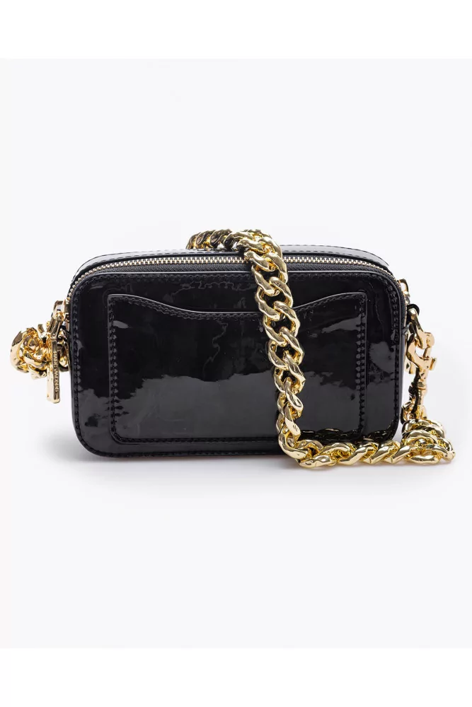 Snapshot patent leather crossbody bag Marc Jacobs Black in Patent