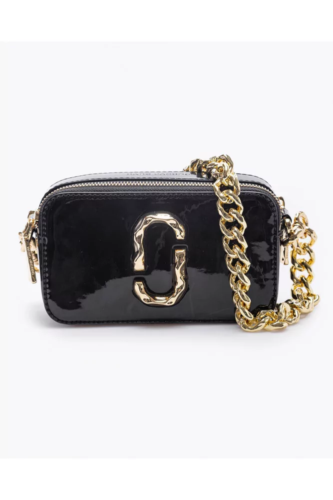 Marc Jacobs Black Glossy Leather Snapshot Camera Crossbody Bag Marc Jacobs