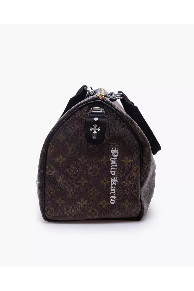 Louis Vuitton Speedy 35 handbag in Monogram canvas customized
