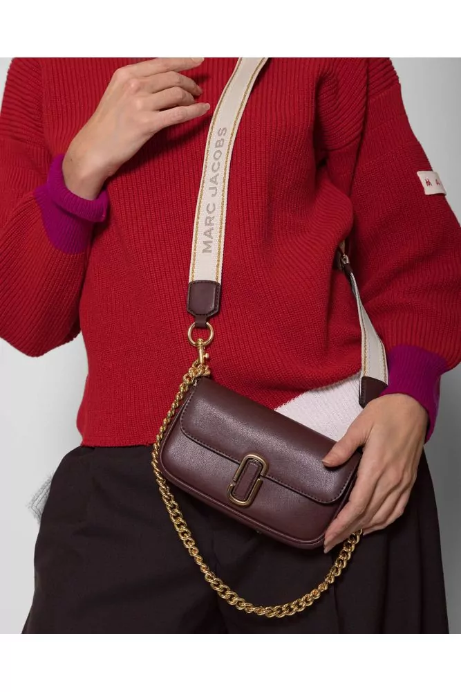Marc by Marc Jacobs Leather Crossbody Bag Burgundy