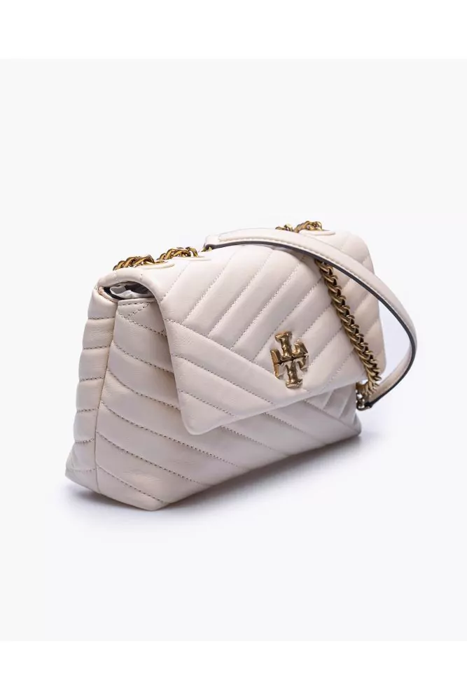 Tory Burch - Kira Small Quilted Leather Shoulder Bag - Womens - Cream