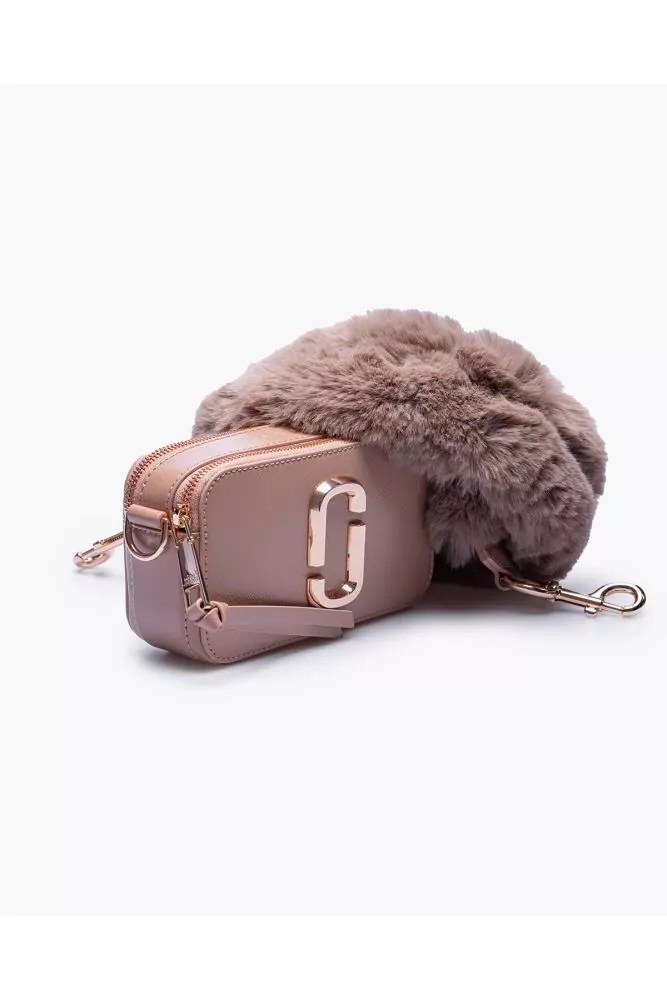 Snapshot of Marc Jacobs - Bordeaux, taupe, parma colored bag made of  leather with shoulder strap for women