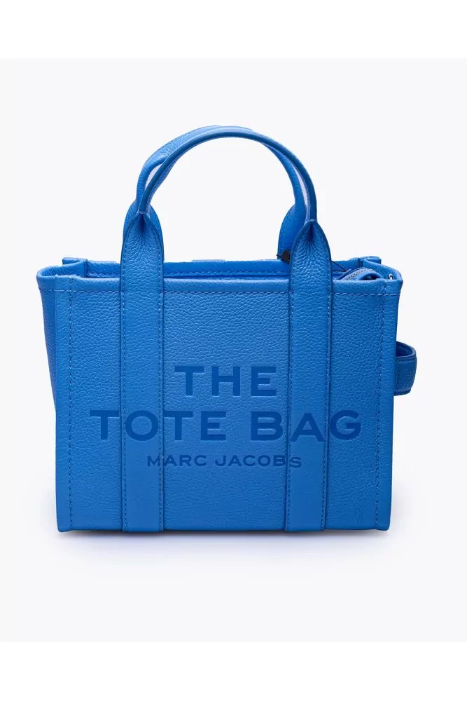 Marc Jacobs The Tote Bag Mini Blue grained leather bag with