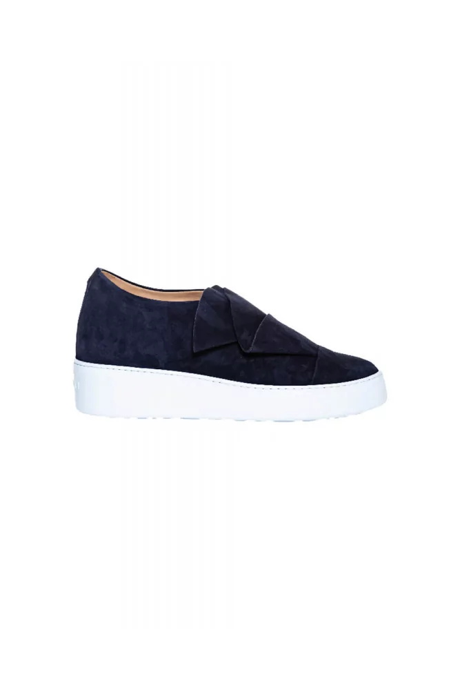 Mai Mai - Navy blue slip-on shoes with 