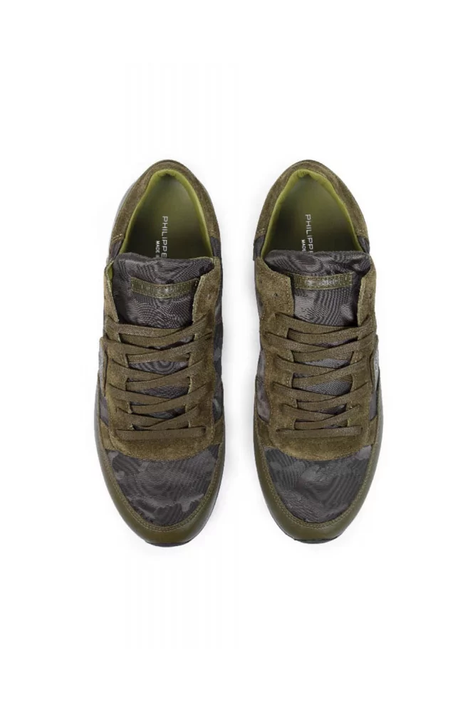 Tropez of Philippe Model Khaki sneakers with camouflage print for men