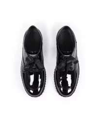 black patent tennis shoes